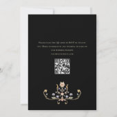 Viktorianische Verzierte Grace Floral Frame Weddin Einladung (Rückseite)