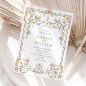 Viktorianische Verzierte Grace Floral Frame Weddin Einladung
