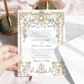 Viktorianische Verzierte Grace Floral Frame Weddin Einladung