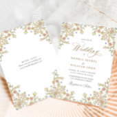 Viktorianische Verzierte Grace Floral Frame Weddin Einladung