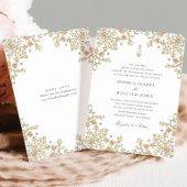 Viktorianische Verzierte Grace Floral Frame Weddin Einladung