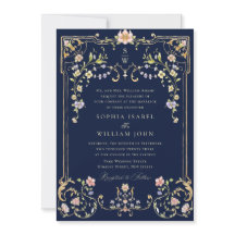 Viktorianische Verzierte Grace Floral Frame Weddin