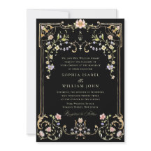 Viktorianische Verzierte Grace Floral Frame Weddin