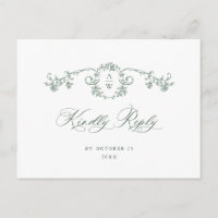 Viktorianische Verzierte Grace Floral Green Weddin