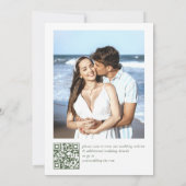 Viktorianische Verzierte Grace Floral Sage Grüne H Save The Date (Rückseite)