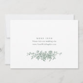 Viktorianische Verzierte Grace Floral Sage Grüne H Save The Date (Rückseite)