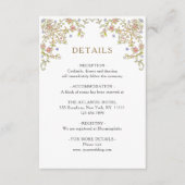 Viktorianische Verzierte Grace Floral Wedding Deta Begleitkarte (Vorderseite)