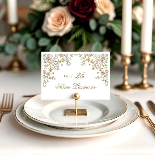 Viktorianische Verzierte Grace Floral Wedding Plat Einladung