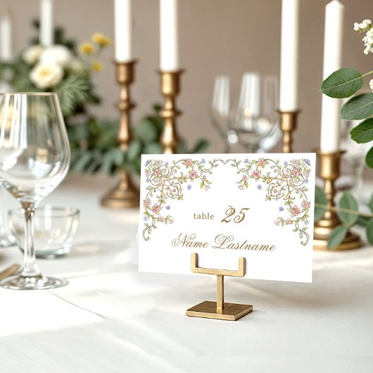 Viktorianische Verzierte Grace Floral Wedding Plat Einladung