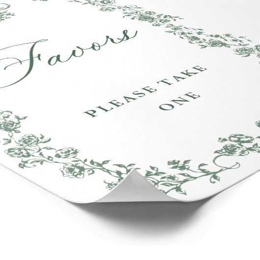 Viktorianische Verzierte Grace Green Blume bevorzu Poster (Ecke)