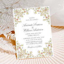 Viktorianische Verzierte Grace Pastel Floral Weddi