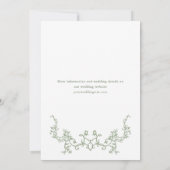 Viktorianische Verzierte Grace Sage Green ENGAGEME Einladung (Rückseite)