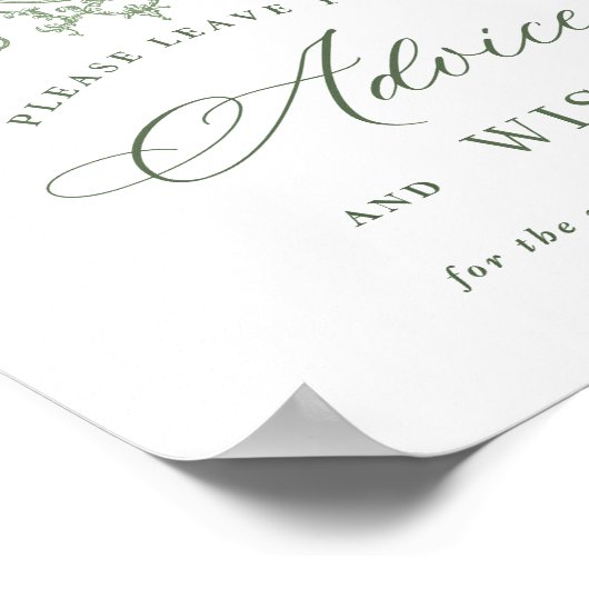 Viktorianische Verzierte Grace Sage Grüne Beratung Poster (Ecke)