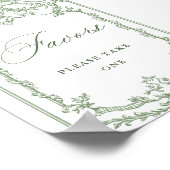 Viktorianische Verzierte Grace Sage Grüne Favorite Poster (Ecke)