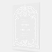 Viktorianische Verzierte Grace Wedding WELCOME Hoc Acrylschild (Winkel)