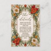 Viktorianische Verzierte Grenze mit Wildblume Hoch Begleitkarte (Vorderseite)