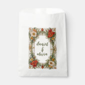 Viktorianische Verzierte Grenze mit Wildblume Hoch Geschenktütchen (Vorderseite)