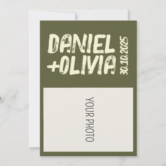 Viktorianische Verzierte Grenze mit Wildblume Hoch Save The Date (Rückseite)