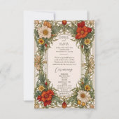 Viktorianische Verzierte Grenze mit Wildblumen (Vorderseite)