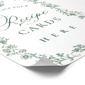 Viktorianische Verzierte Grüne Blume Poster (Ecke)