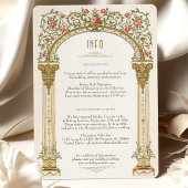 Viktorianische Verzierte Hochzeit mit Rosen und Ro Einladung