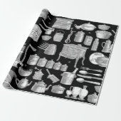 viktorianische Vintage antike Küche Koch Kochtopf  Geschenkpapier (Ungerollt)