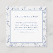 Viktorianische Vintage Blu-Blu-Quadratzkarte Begleitkarte (Vorderseite)