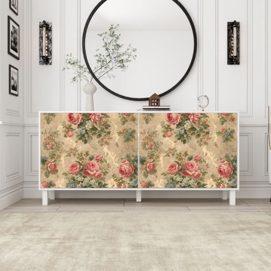 Viktorianische Vintage Blumendecouponierung Seidenpapier