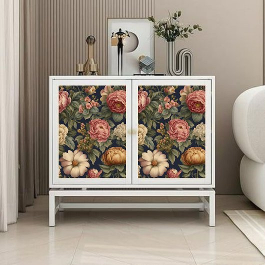 Viktorianische Vintage Blumendecouponierung Seidenpapier