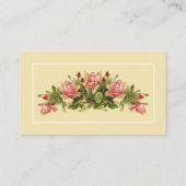 Viktorianische Vintage Catherine Klein Roses Visitenkarte (Rückseite)