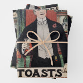 Viktorianische Vintage Cocktailkultur Geschenkpapier Set (Beispiel)