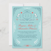 Viktorianische Vintage Einladung zur Hochzeit (Vorderseite)