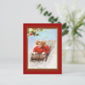 Viktorianische Vintage Ferienkarte Feiertagspostkarte (Stehend Vorderseite)