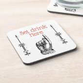 Viktorianische Vintage Fingerzeig-Untersetzer Getränkeuntersetzer (Linke Seite)