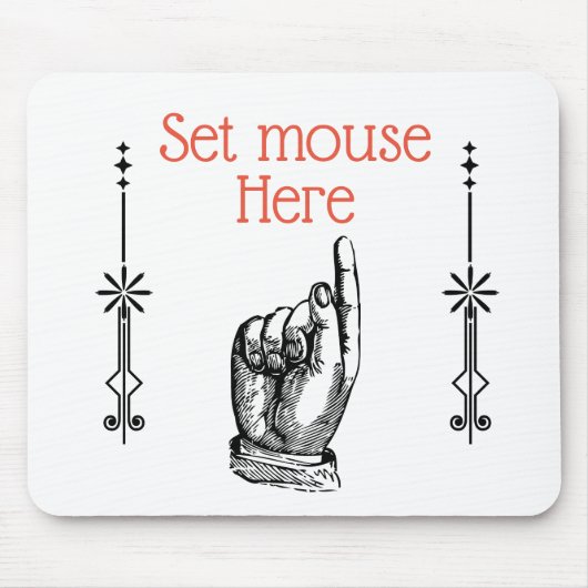Viktorianische Vintage Fingerzeigehandschuh Mousepad (Vorne)