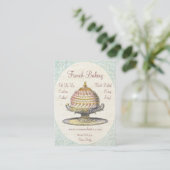 Viktorianische Vintage französische Bäckerei Paris Visitenkarte (Stehend Vorderseite)