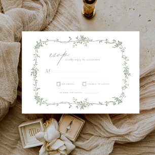 Viktorianische Vintage-Französische Hochzeitseinla Einladung
