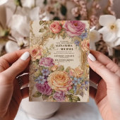 Viktorianische Vintage Gartenhochzeit Einladung