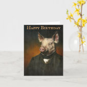 Viktorianische Vintage Geburtskarte Karte (Gelbe Blume)