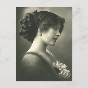 Viktorianische Vintage Girl Postkarte