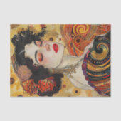 VIKTORIANISCHE VINTAGE LADY DECOUPAY SEIDENPAPIER (Vorderseite)