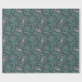 Viktorianische Vintage Lila Stiefmütterchen Blue R Geschenkpapier (Flach)