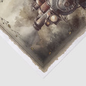 Viktorianische Vintage Lokomotive-Entschlüsselung Seidenpapier (Ausschnitt)