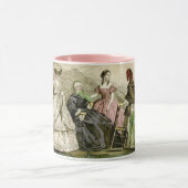 Viktorianische Vintage Mode Tasse (Zentrum)
