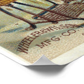 Viktorianische Vintage Nähmaschinenwerbung Poster (Ecke)