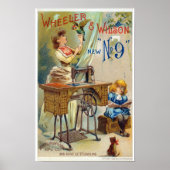 Viktorianische Vintage Nähmaschinenwerbung Poster (Vorne)