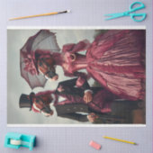 Viktorianische Vintage Paarpferde Entführung Seidenpapier (Basteln)