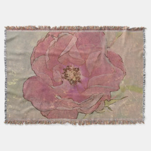 Viktorianische Vintage Rosen-Entwurfthrow-Decke Decke