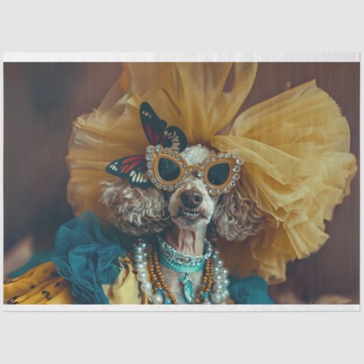 Viktorianische Vintage Royal Cat Decoupage Seidenpapier (Vorderseite)