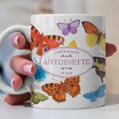 Viktorianische Vintage Schmetterlinge Regenbogen Kaffeetasse
